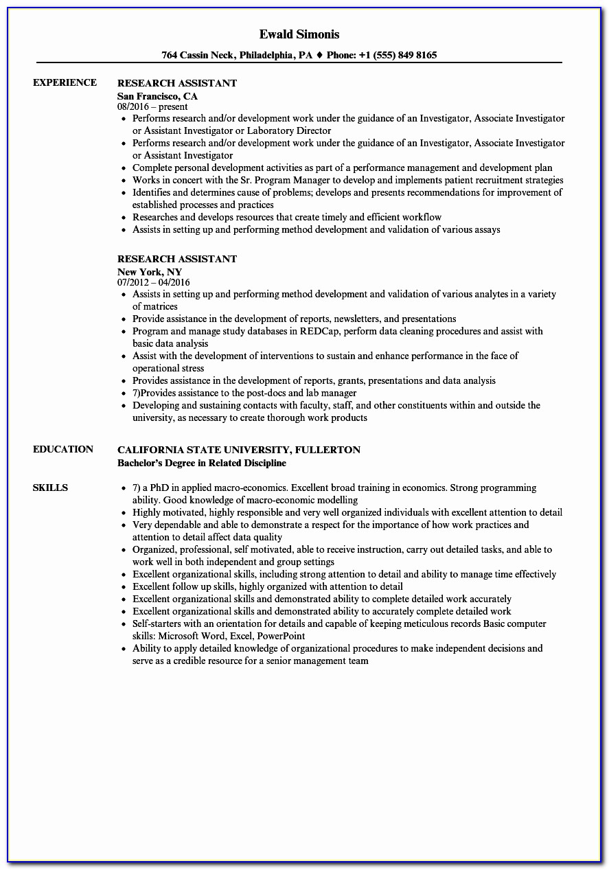 Sample Resume Of Computer Network Technician