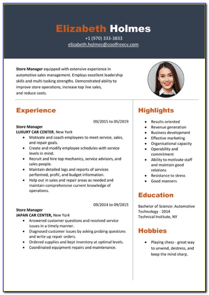 Sample Resumes For Property Managers