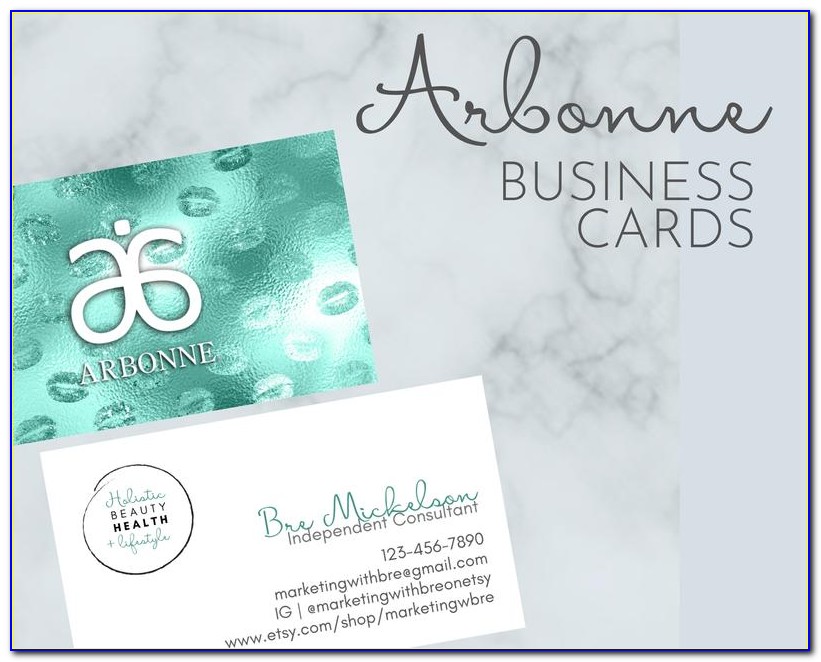 Arbonne Business Cards With Photo