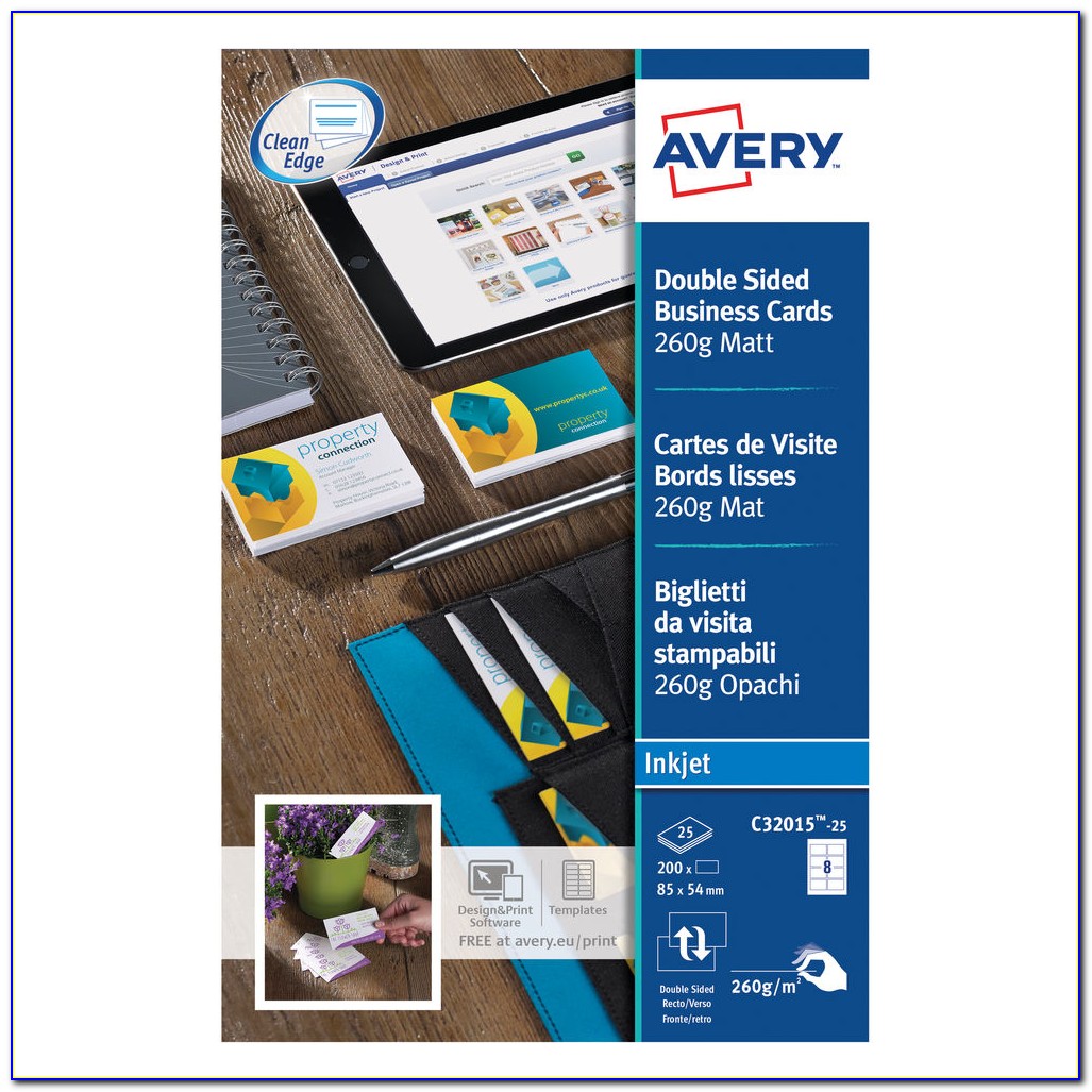 Avery Glossy Business Card Paper