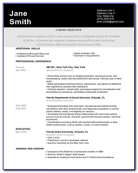 Build My Own Resume Free