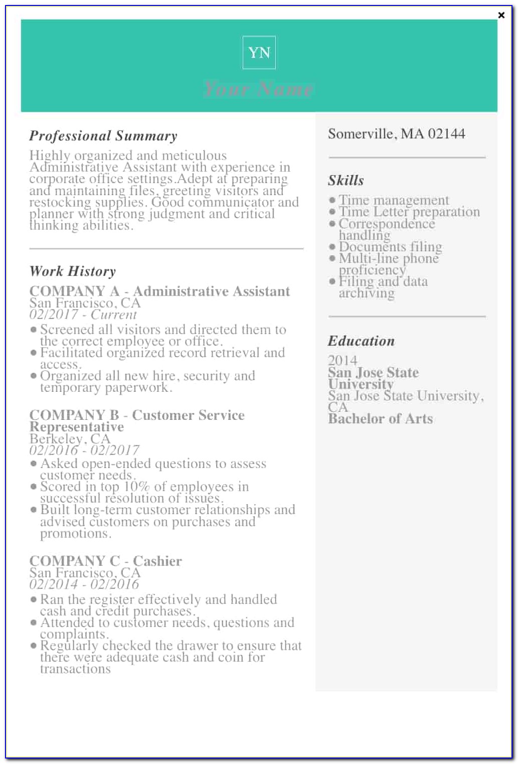 Build Your Own Resume Free