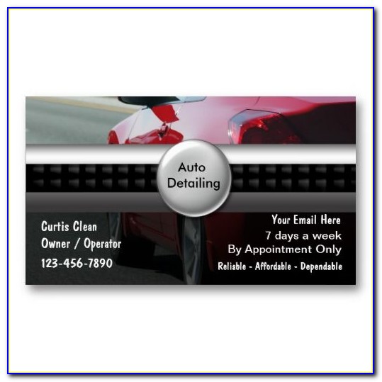 Car Detailing Business Card Design