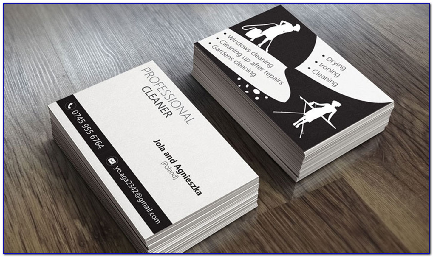 Cleaning Company Message For Business Cards