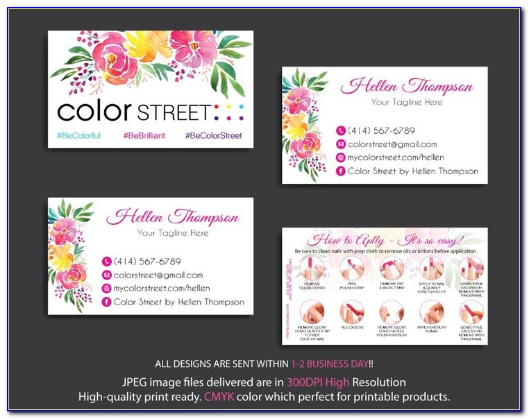 Color Street Business Card Graphics