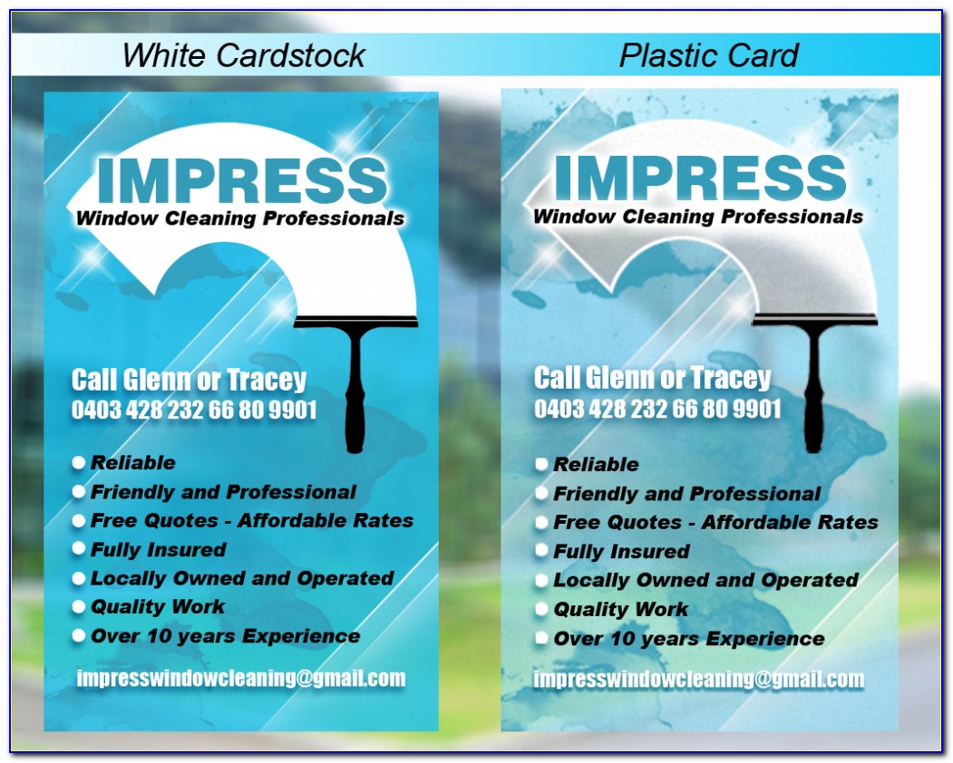 Examples Of Cleaning Company Business Card