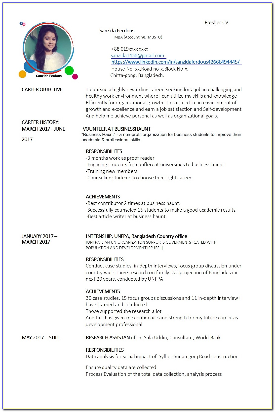 Examples Of Federal Resume Format
