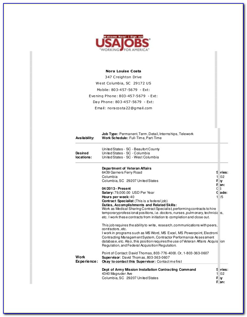 Federal Government Resume Writer