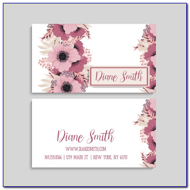 Floral Business Cards Vector