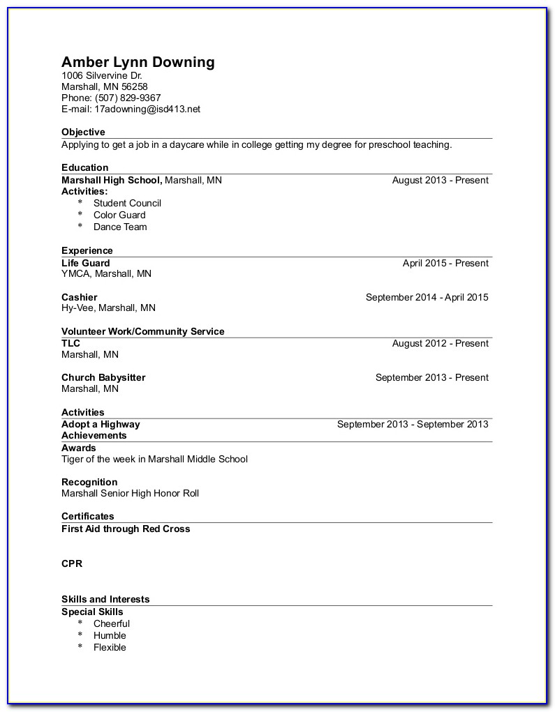 Free Cv Format Download In Ms Word