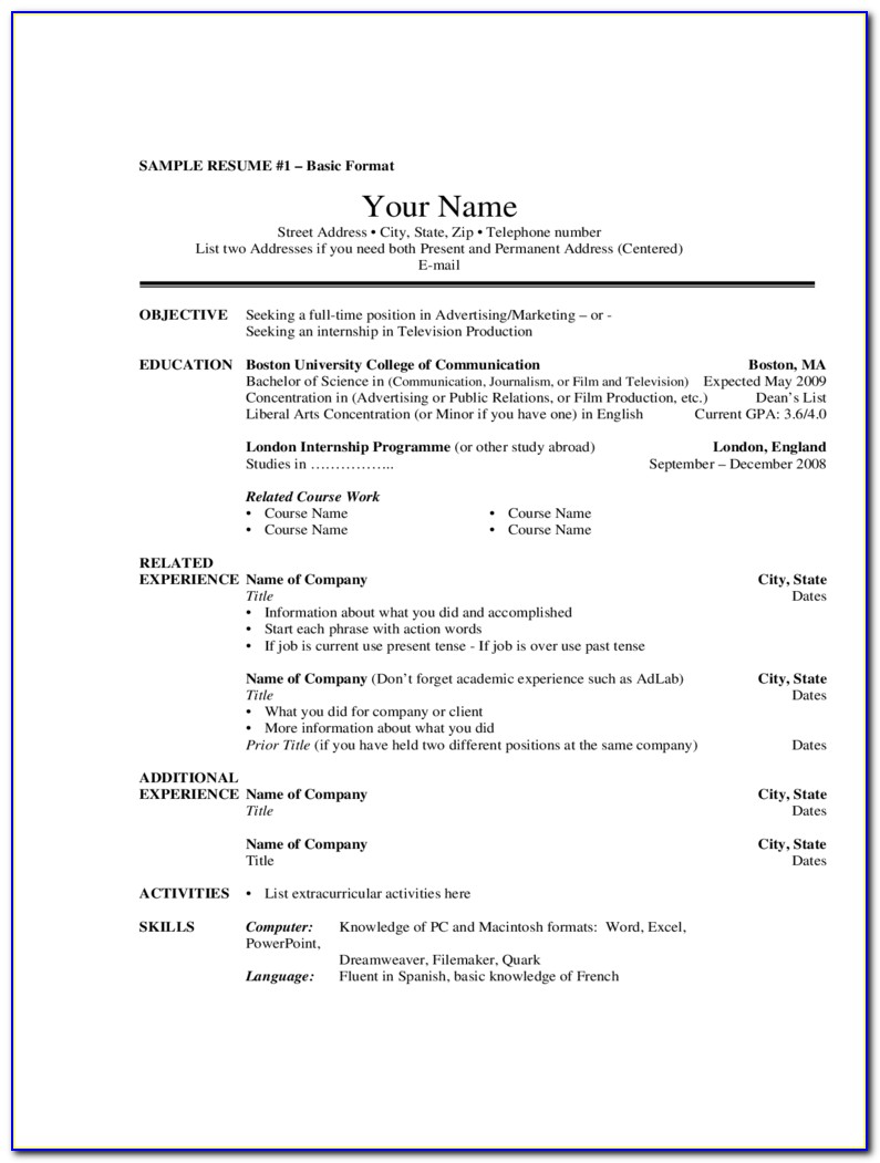 Free Resume Building Software