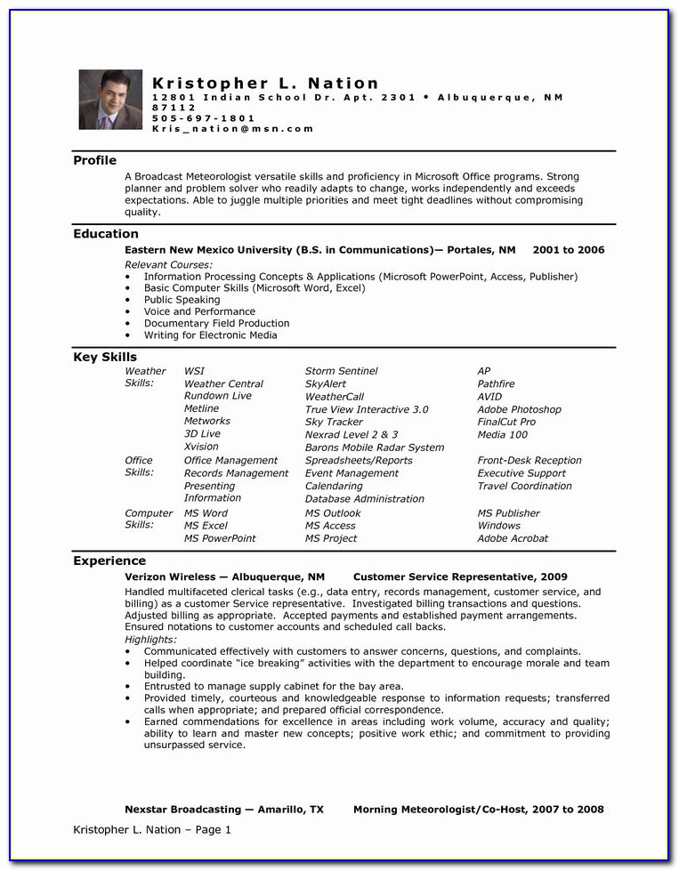 Free Resume Examples For Administrative Assistant