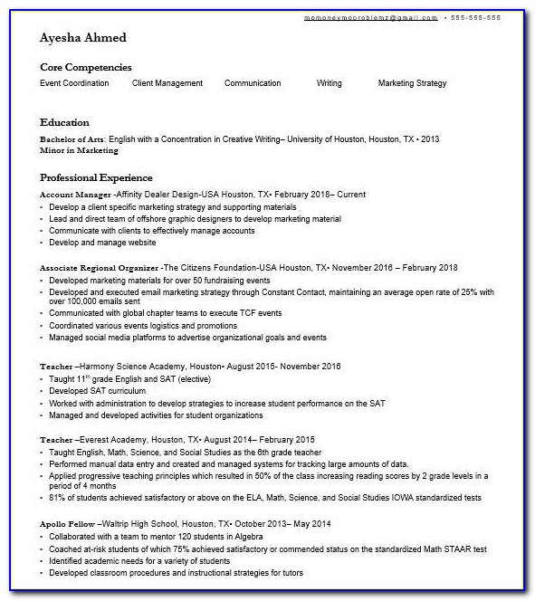 I Need Help Making A Resume For Free