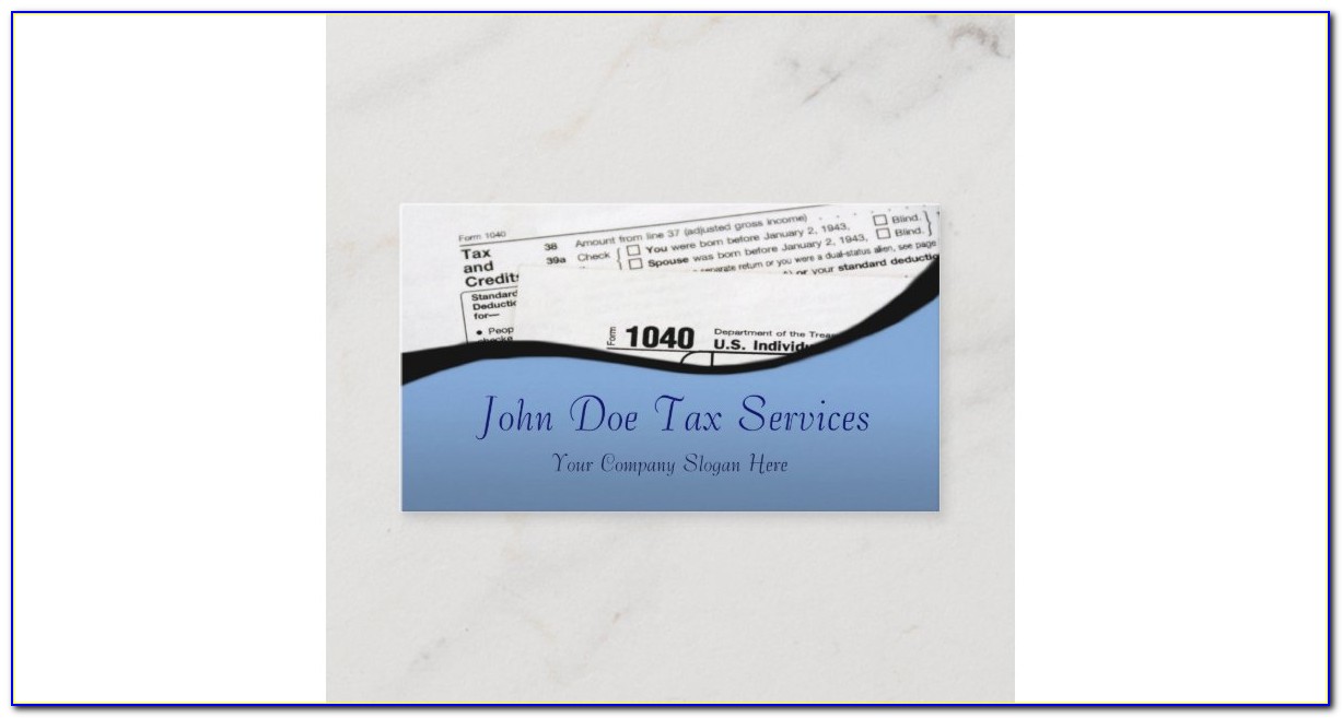 Income Tax Preparer Business Cards Sample