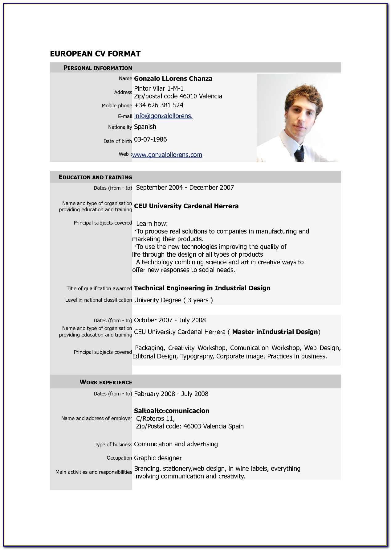 Job Resume Format Word File Download Free
