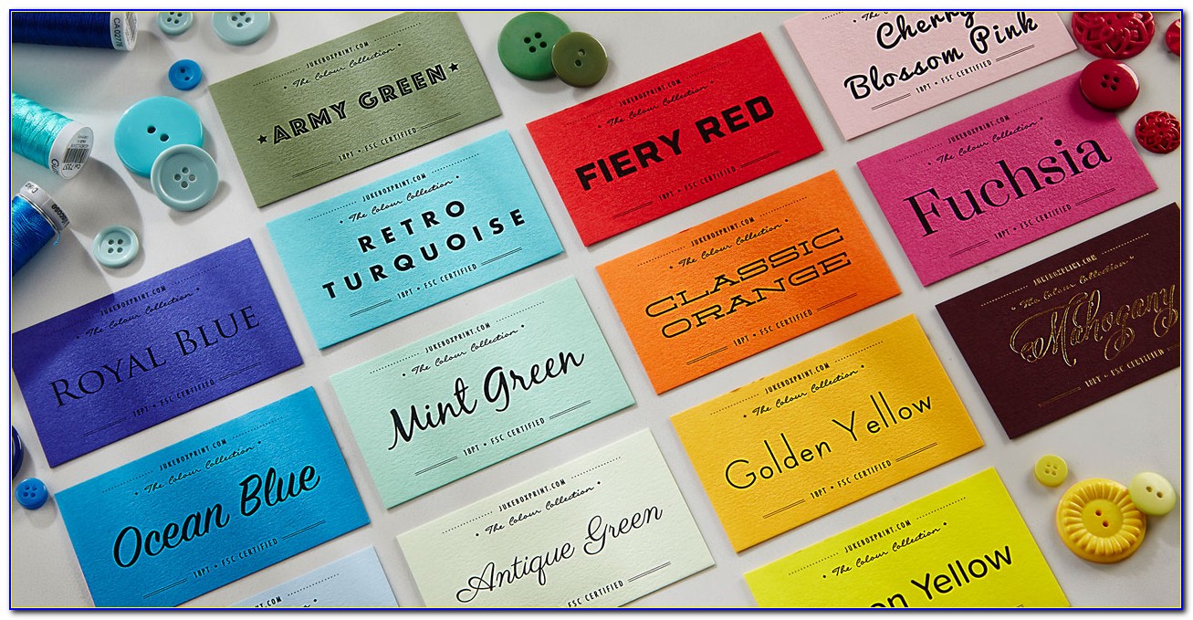 Jukebox Business Cards Colours