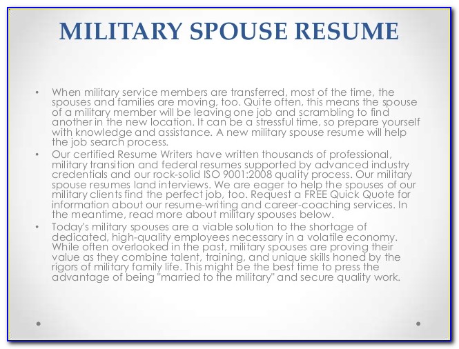 Military Spouse Resume Cover Letter Examples