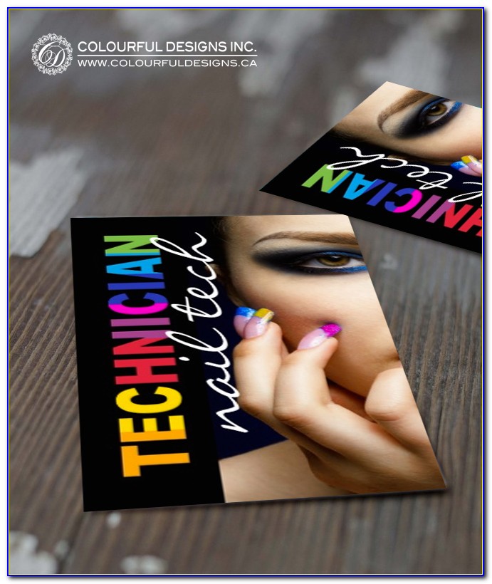 Nail Technician Business Cards Designs