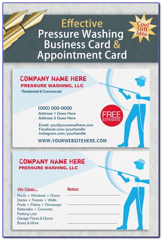 Pressure Washing Business Cards Ideas
