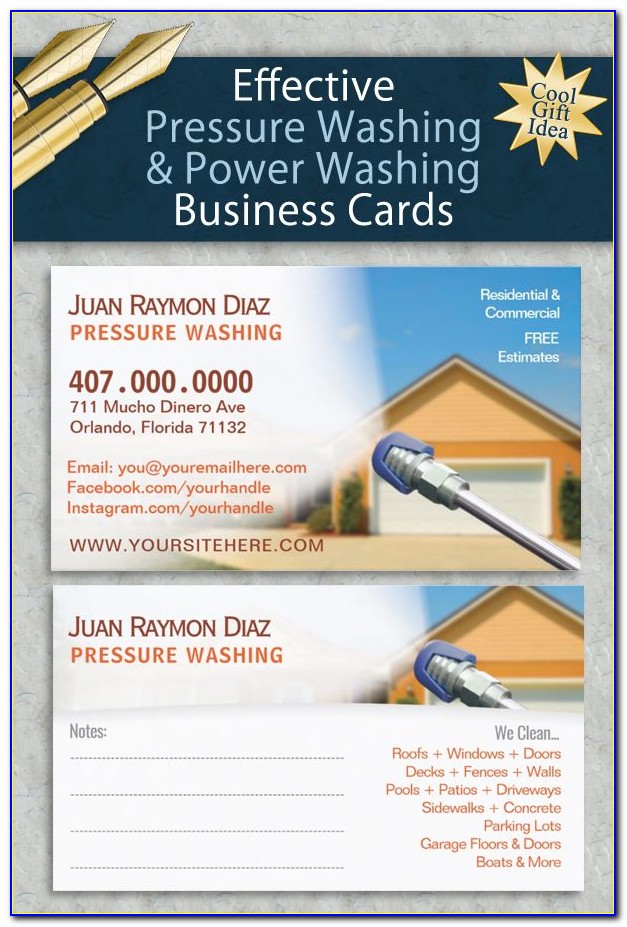 Pressure Washing Images For Business Cards