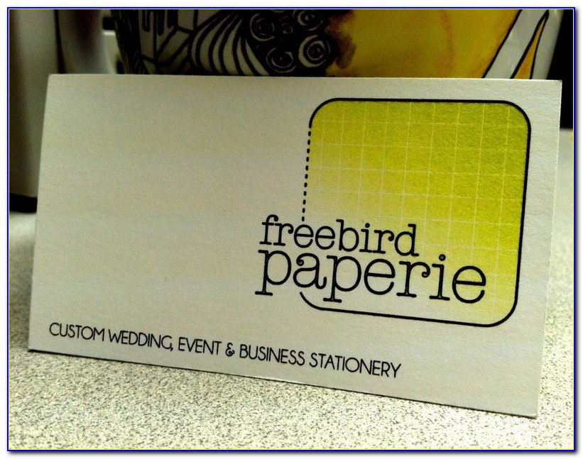 Raised Ink Thermography Business Cards