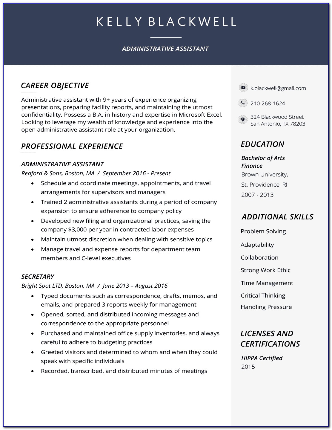 Resume Builder Examples Free