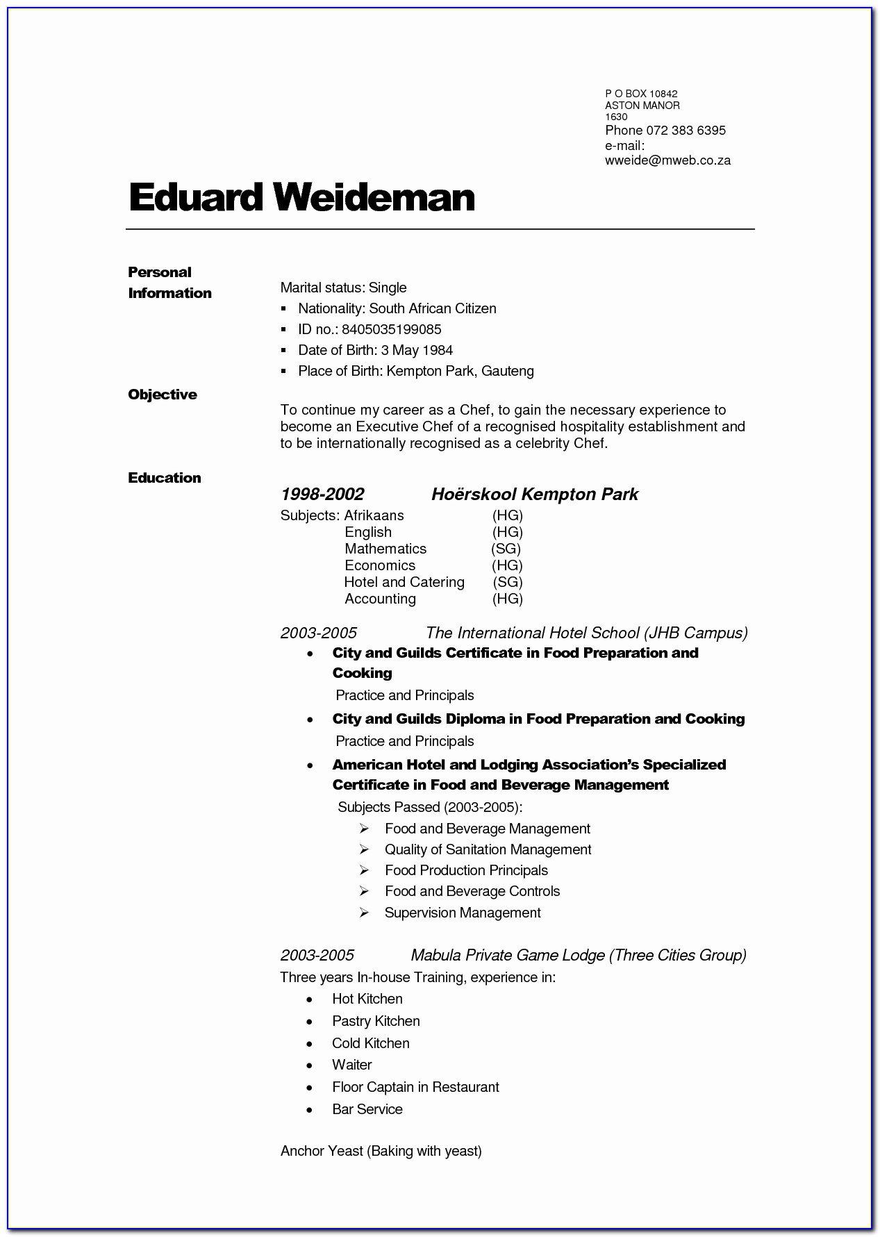 Resume Samples For Experienced Software Professionals