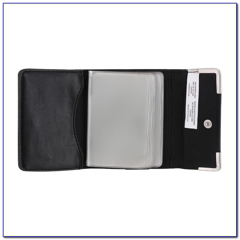 Rolodex Black Leather Business Card Holder