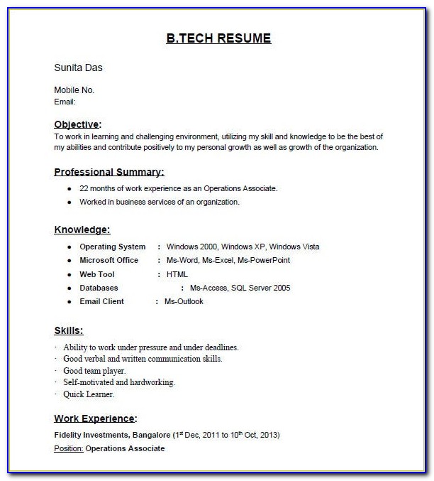 Simple Resume Maker With Photo