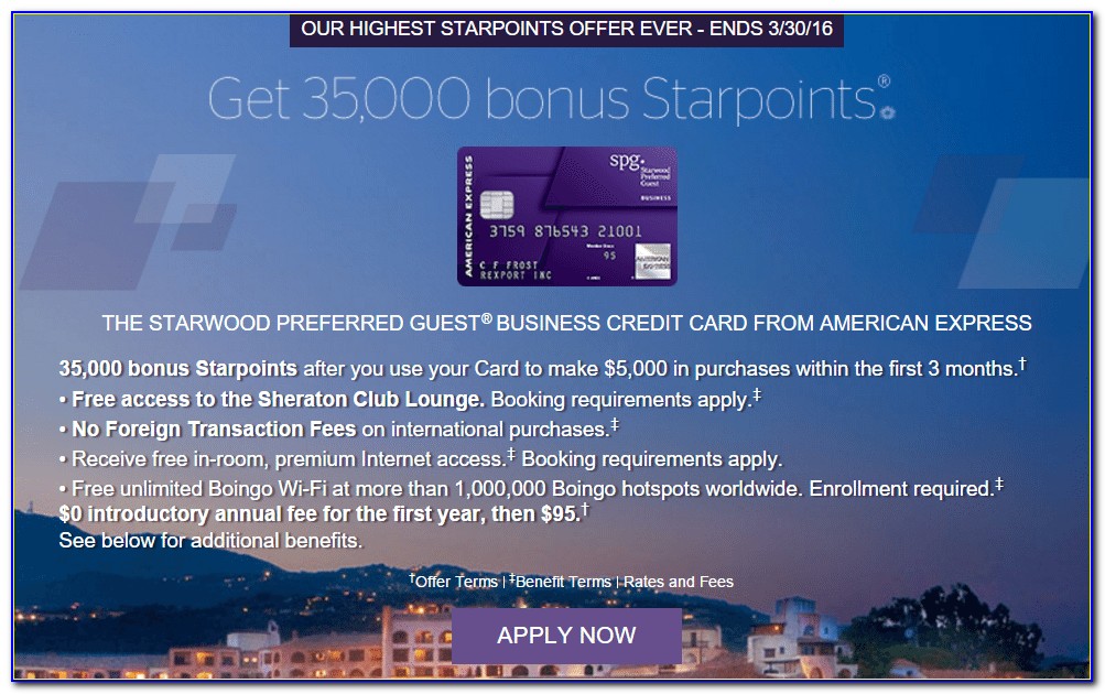 Starwood Business Card Bonus