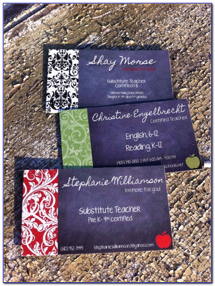 Substitute Teaching Business Cards