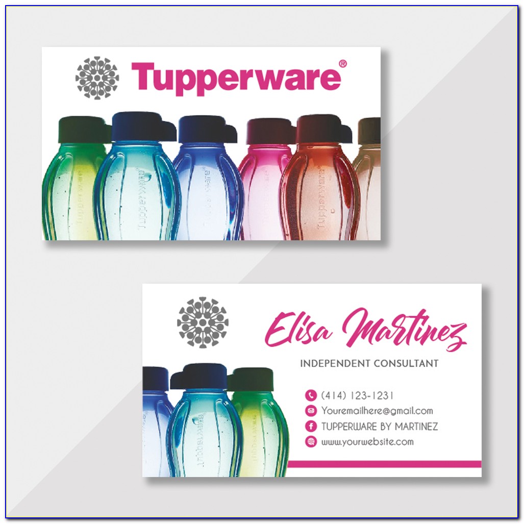Tupperware Business Card Images