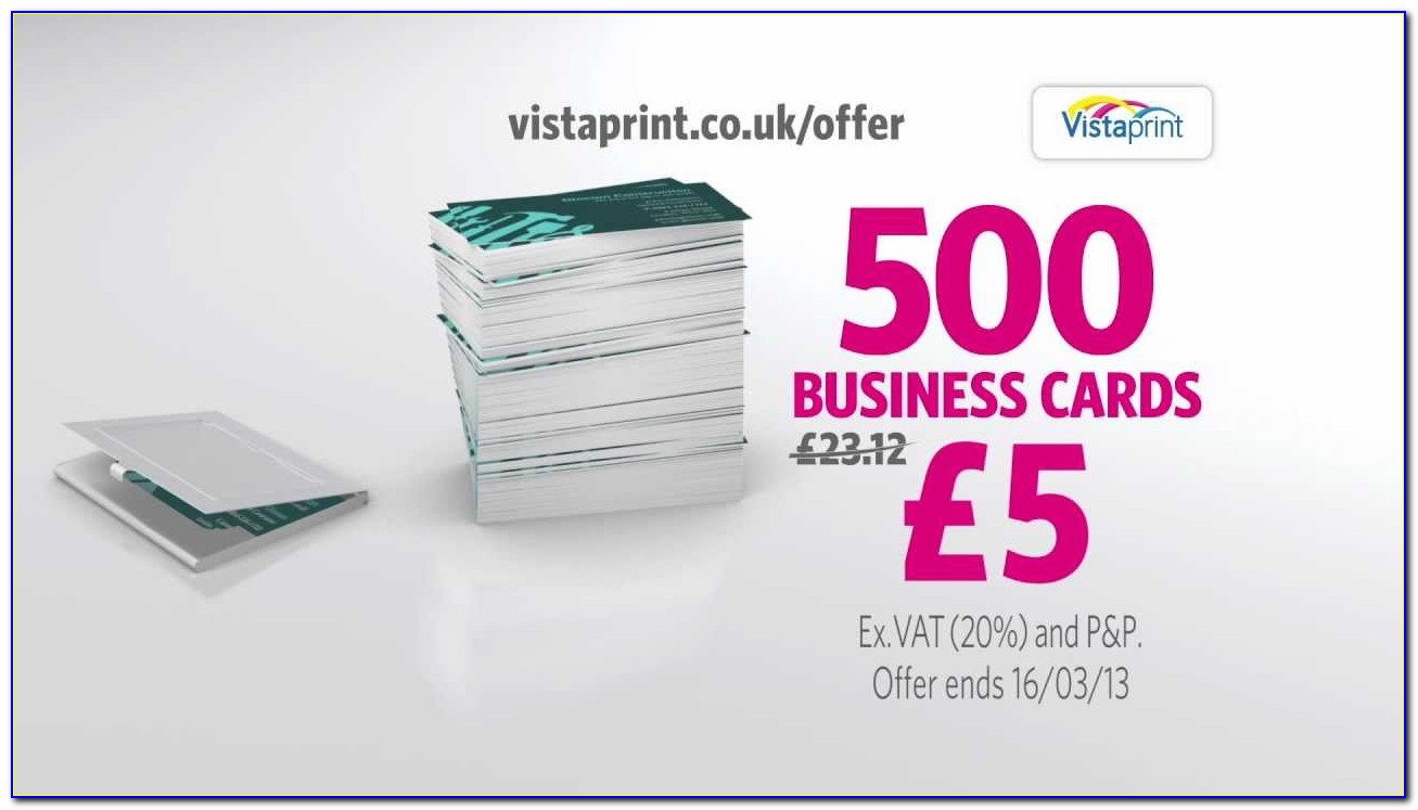 Vistaprint 500 Business Cards For $5