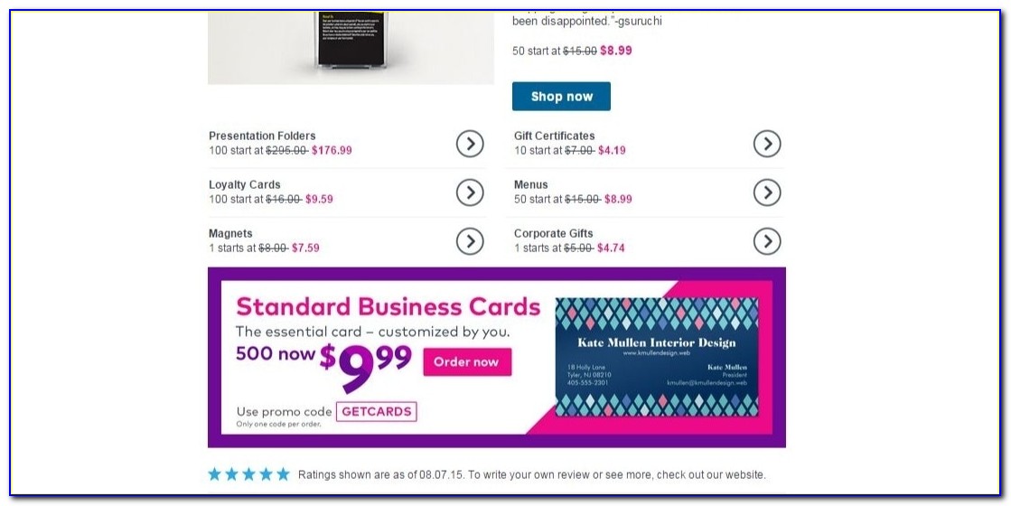 Vistaprint 500 Free Premium Business Cards