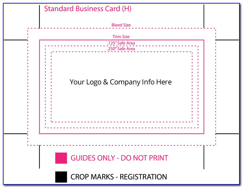 Vistaprint Business Card Size Bleed