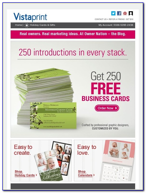 Vistaprint Free 250 Business Cards Code