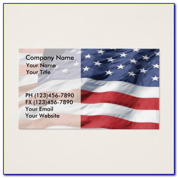 American Flag Business Card Template