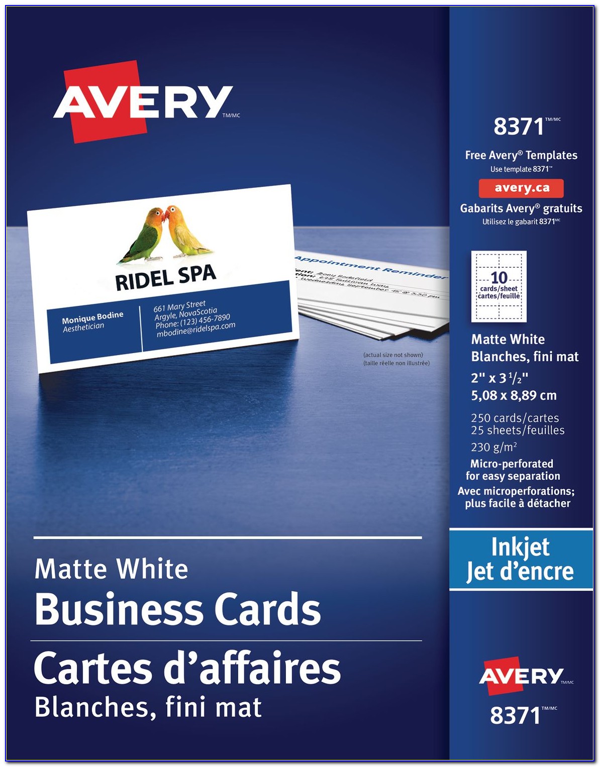 Avery Business Card Template 5376