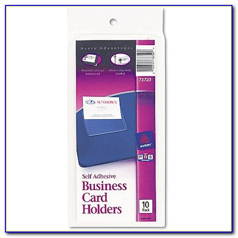 Avery Self Adhesive Business Card Holders