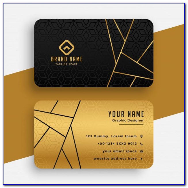 Black And Gold Business Card Templates Free Download