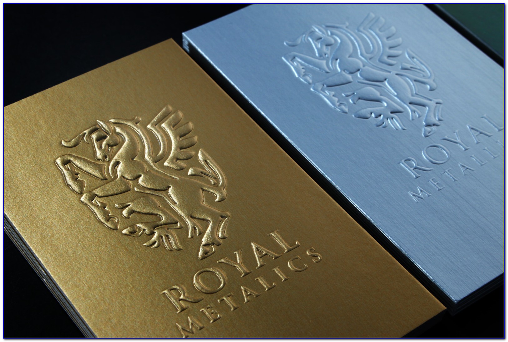 Business Cards Embossed Lettering