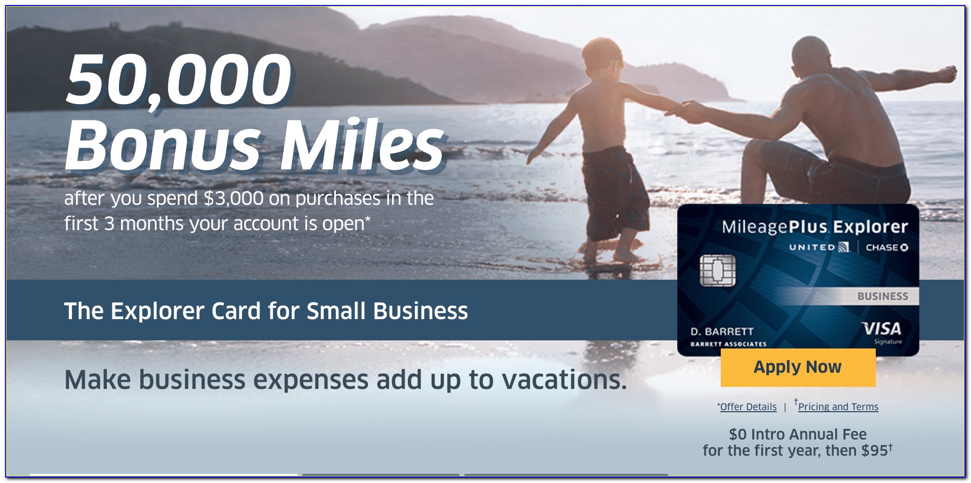 Chase United Explorer Business Card