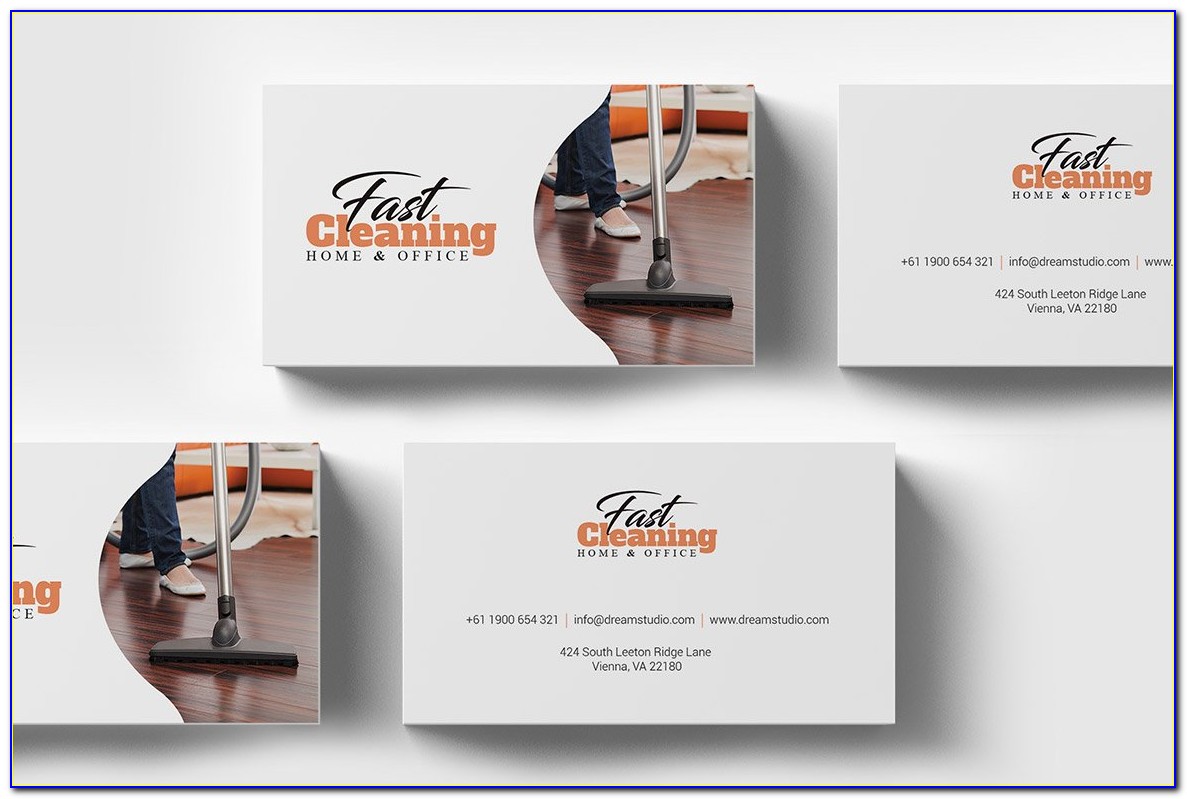 Cleaning Services Business Cards Samples