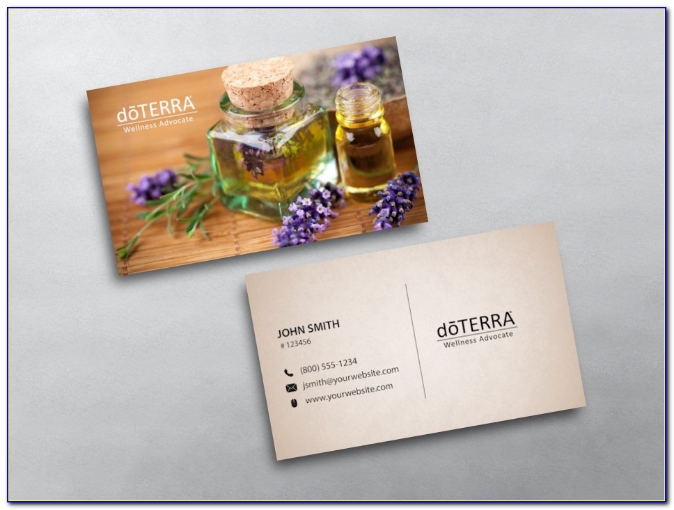 Doterra Business Cards Shaped Like A Bottle