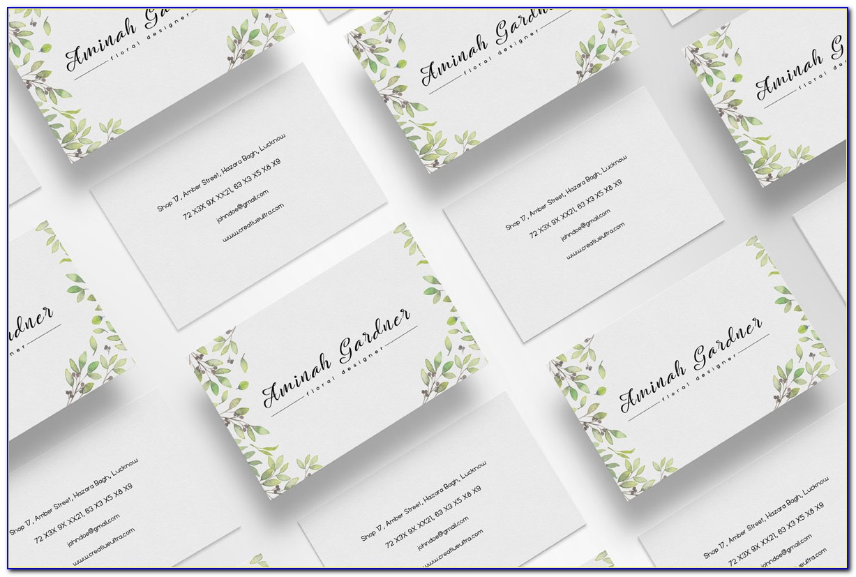 Flower Business Card Template Free Download