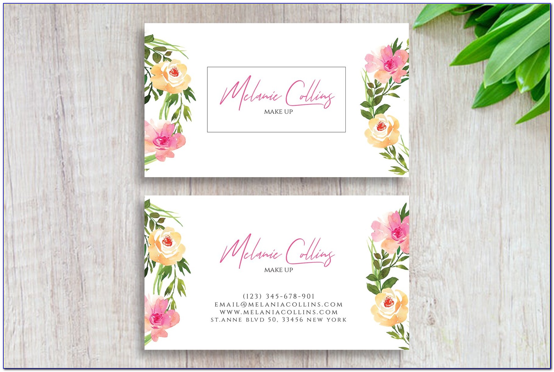 Flower Business Card Template Free