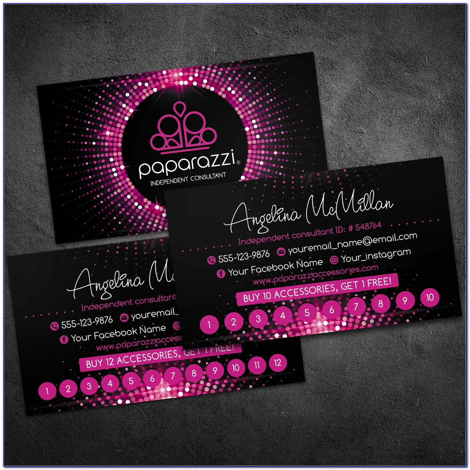 Free Paparazzi Business Cards Template