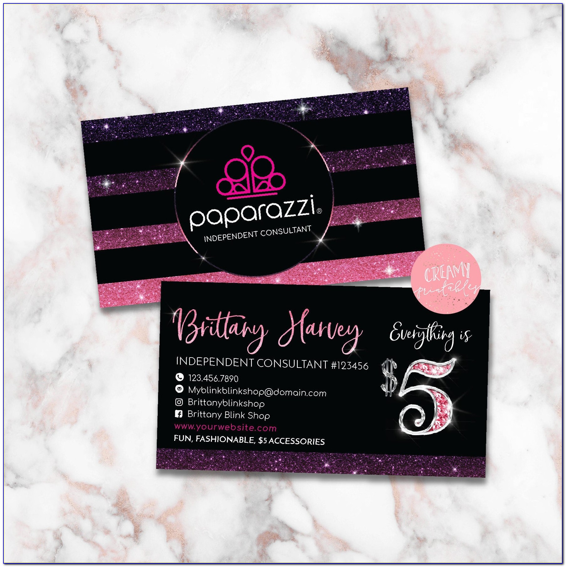 Free Printable Paparazzi Business Cards