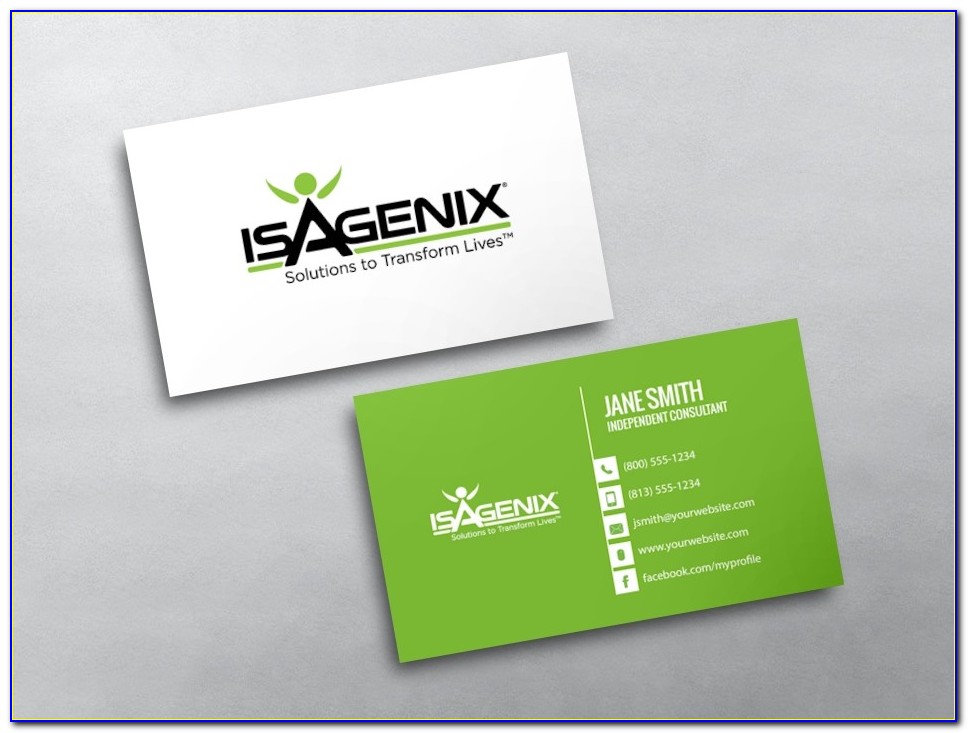 Isagenix Business Cards Uk