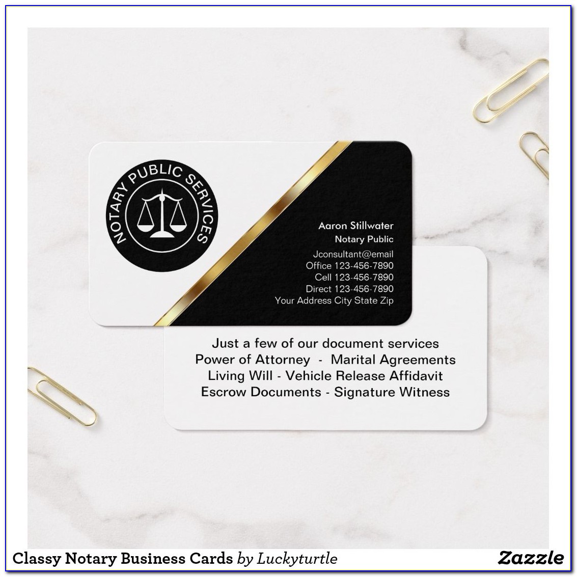 Notary Public Business Card Ideas